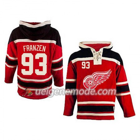 Herren Eishockey Detroit Red Wings Johan Franzen 93 Rot Sawyer Hooded Sweatshirt